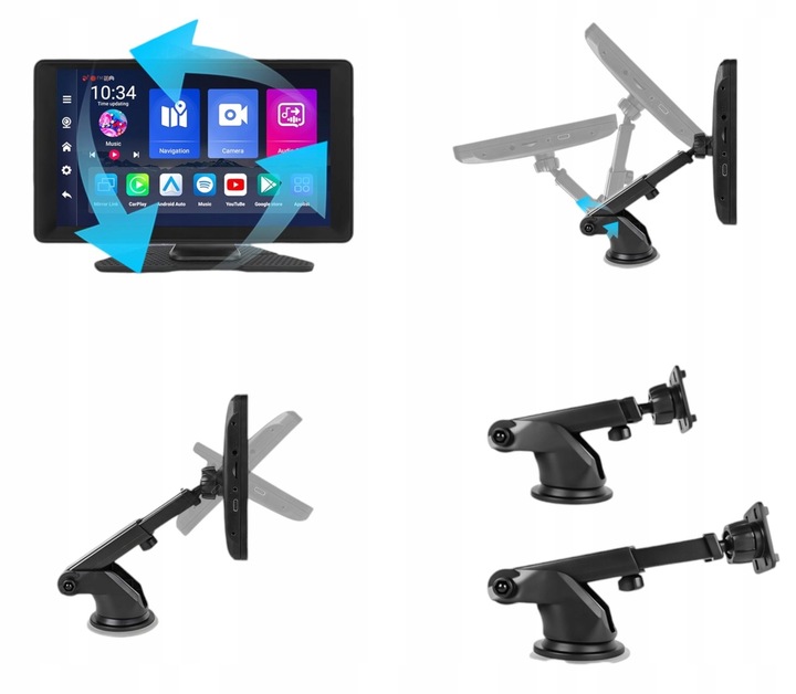 RADIO STACJA MULTIMEDIALNA WIDEOREJESTRATOR CARPLAY ANDROID 2 KAMERY DVR