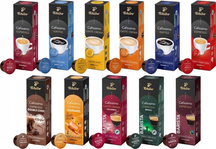 KAPSUŁKI TCHIBO CAFISSIMO ZESTAW 11x10 Zestaw XXL