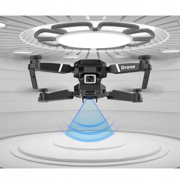 DRON E88 2x KAMERA 4K ZAWIS 200M UNIKANIE PRZESZKÓD WIFI+WALIZKA PILOT ETUI