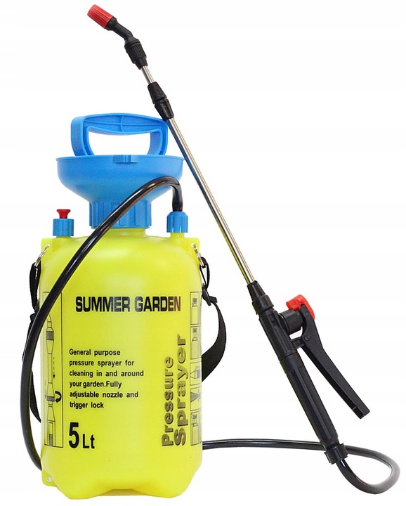 OPRYSKIWACZ CIŚNIENIOWY RĘCZNY DUŻY POJEMNOŚĆ 5L REGULACJA LANCA 61CM