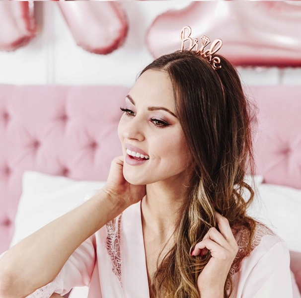 KORONA z welonem Wieczór Panieński BRIDE SZARFA