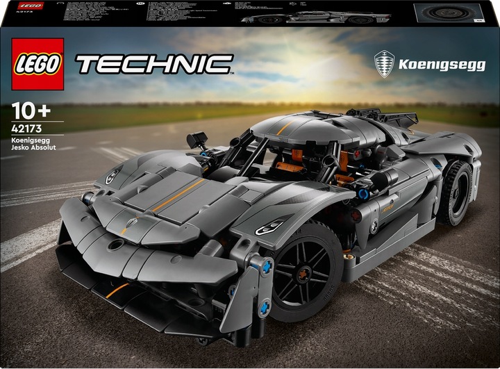 LEGO TECHNIC Szary Hipersamochód KOENIGSEGG Absolut 42173 Zestaw Klocki 10+