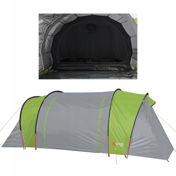 Namiot 4 osobowy 2 sypialnie Przedsionek TROPIK turystyczny kempingowy