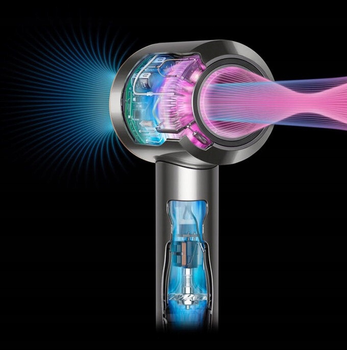 ORYGINALNA Suszarka do włosów DYSON Supersonic Niebieski/Różowy HD07 ETUI