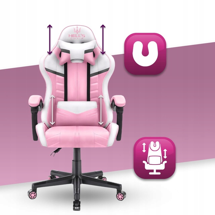 FOTEL GAMINGOWY DLA GRACZA BIUROWY HELL'S