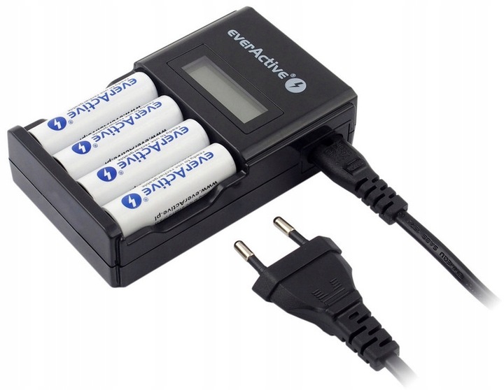 ŁADOWARKA AKUMULATORKÓW Ni-MH AA AAA LCD + 6x AKUMULATORKI 2600mAh AA R6