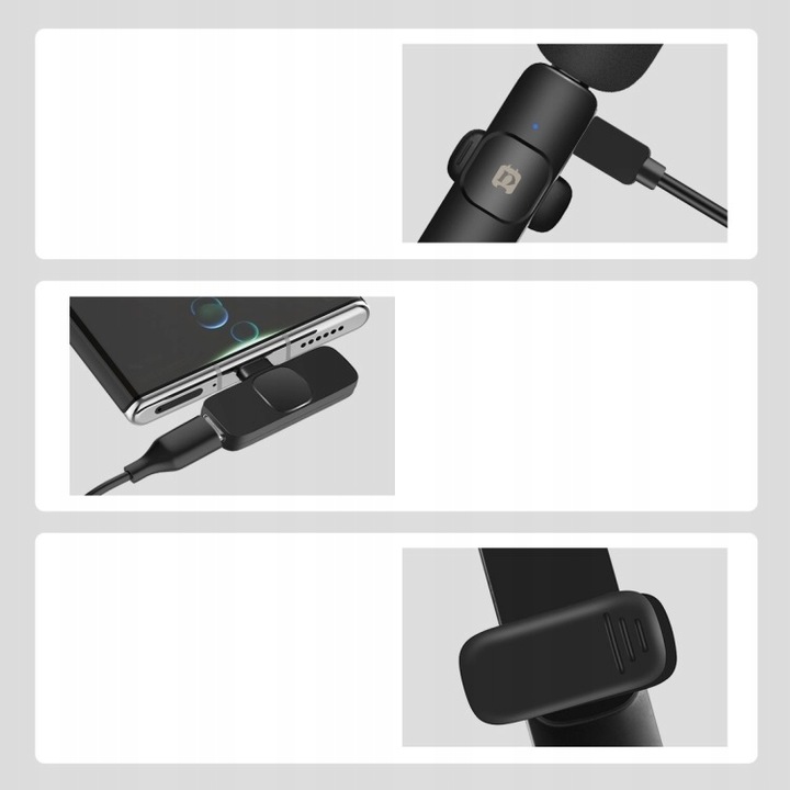 Bezprzewodowy Mikrofon Krawatowy na USB C PULUZ PU3082B