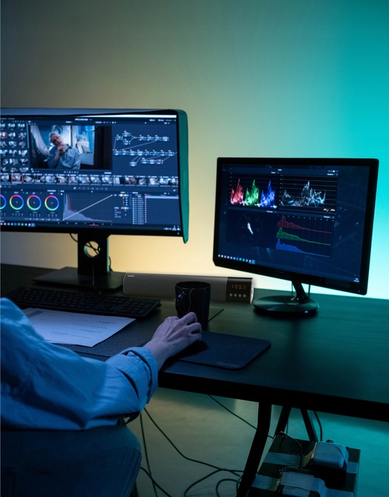 GŁOŚNIK BLUETOOTH FM SOUNDBAR DO KOMPUTERA LAPTOPA FM USB MINI JACK 3,5 mm