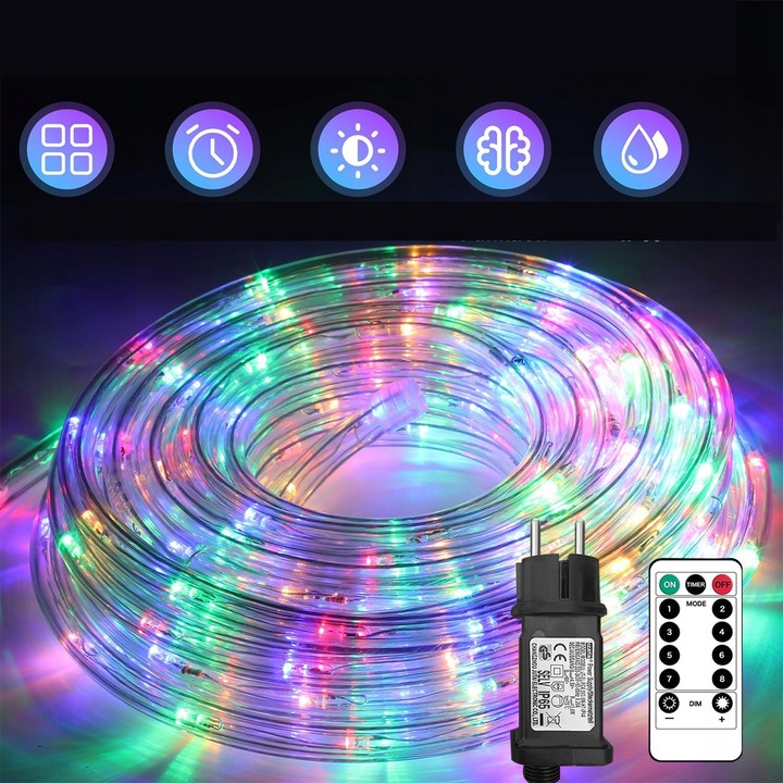 Wąż sznur świetlny LED RGB 10m Party Light , Dekoracje świąteczne +pilot