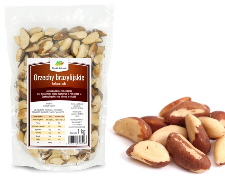 ORZECHY BRAZYLIJSKIE CAŁE - SELEN - 1000g 1kg