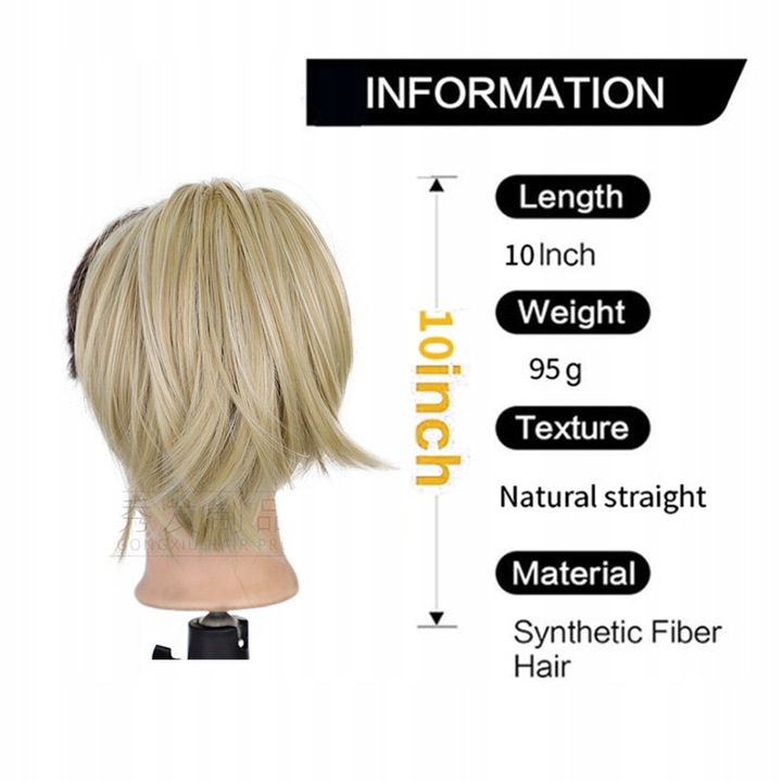 DOCZEPIANY KOK Claw Ponytail DOPINKA WŁOSY