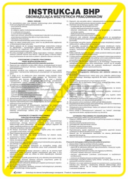 ZESTAW INSTRUKCJI TABLIC BHP PPOŻ PIERWSZA POMOC