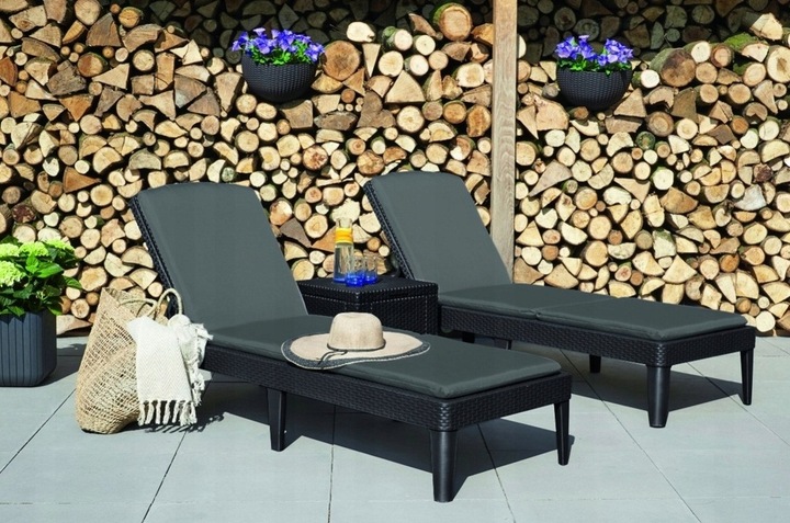 LEŻAK OGRODOWY REGULOWANY SKŁADANY KETER JAIPUR GRAFIT