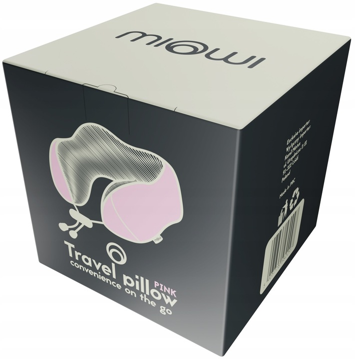 PODUSZKA PODRÓŻNA ROGAL NA SZYJE DO SAMOLOTU MIOWI RÓŻOWA + OPASKA