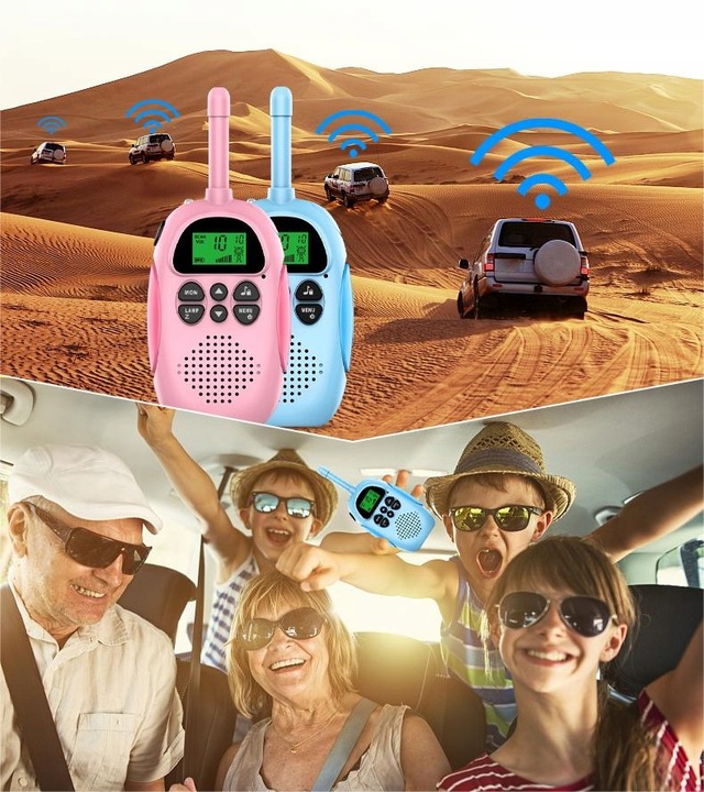 Walkie Talkie dla Dzieci Krótkofalówki Zestaw 2 szt. Zasięg Duży Łoki Toki