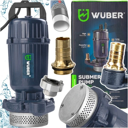 POMPA DO WODY BRUDNEJ CZYSTEJ ZANURZENIOWA SITKO SITO SZAMBA 2100W 1"