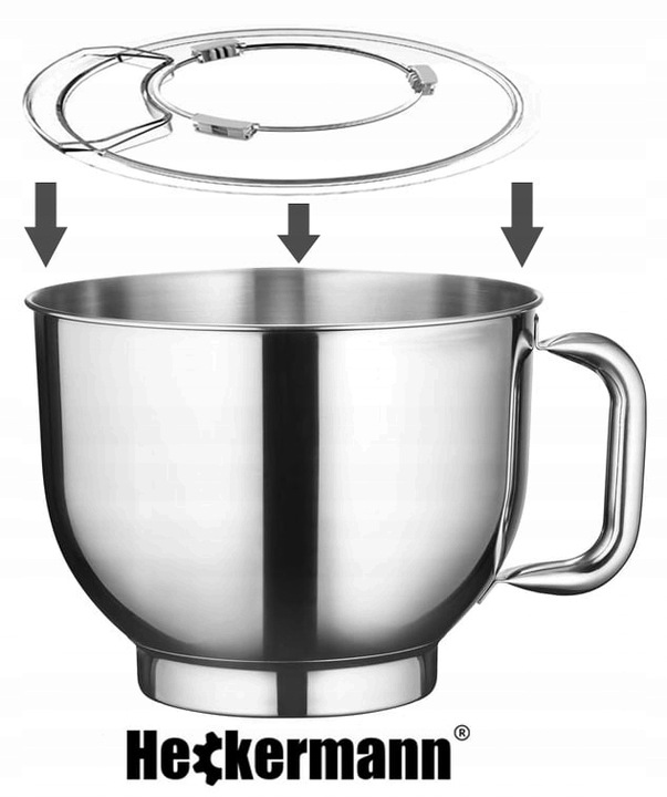 ROBOT KUCHENNY PLANETARNY WIELOFUNKCYJNY MIKSER HECKERMANN 2200W MISA 6,2l