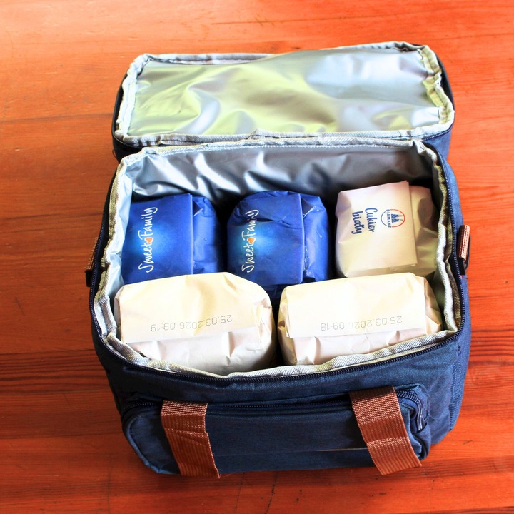 KOSZ PIKNIKOWY TORBA TERMICZNA PLAŻOWA NA ZAKUPY PIKNIK DUŻA 2 komory