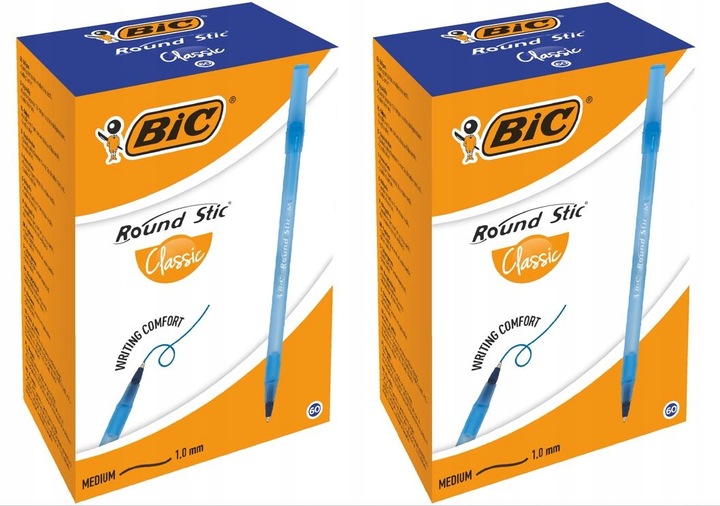 BIC ROUND STIC DŁUGOPIS NIEBIESKI ZESTAW 120 SZTUK
