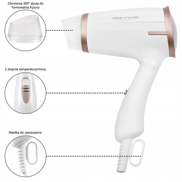 SUSZARKA DO WŁOSÓW TURYSTYCZNA LEKKA SKŁADANA Prof