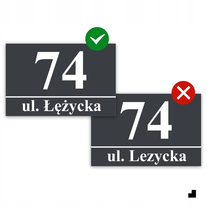DUŻA NIERDZEWNA TABLICZKA ADRESOWA Z NUMEREM DOMU | numery na dom | 40x30cm