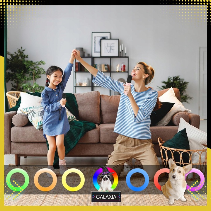 ZESTAW DO KARAOKE DLA DZIECI 2 MIKROFONY GŁOŚNIK BEZPRZEWODOWY 2X MIKROFON