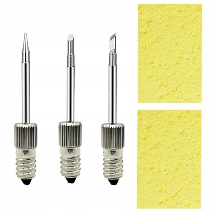 3 × Grot do lutownicy akumulatorowej Do Parkside PLKA 4A2 , 2 x gąbka