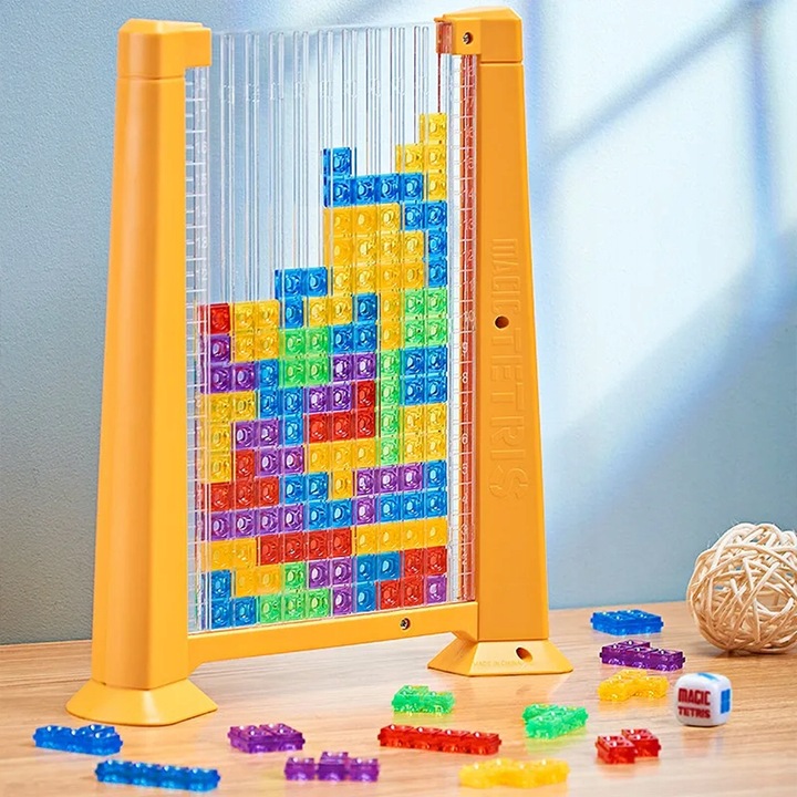 GRA LOGICZNA TETRIS BRAIN UKŁADANKA TRÓJWYMIAROWA KLOCKI 3D WIEŻA Z KLOCKÓW