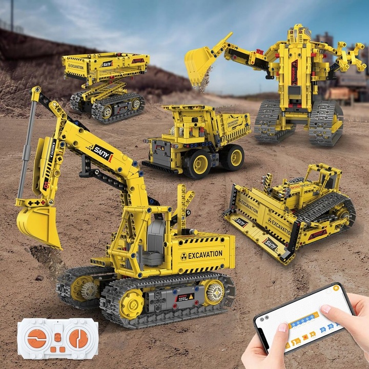 PROGRAMOWALNY ROBOT DUŻY ZESTAW KONSTRUKCYJNY APP I PILOT KONTROLA 555EL