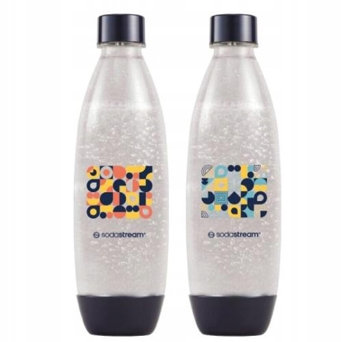 SodaStream Butelki na wodę Fuse czarne Bubble Mosaic, 2x1l
