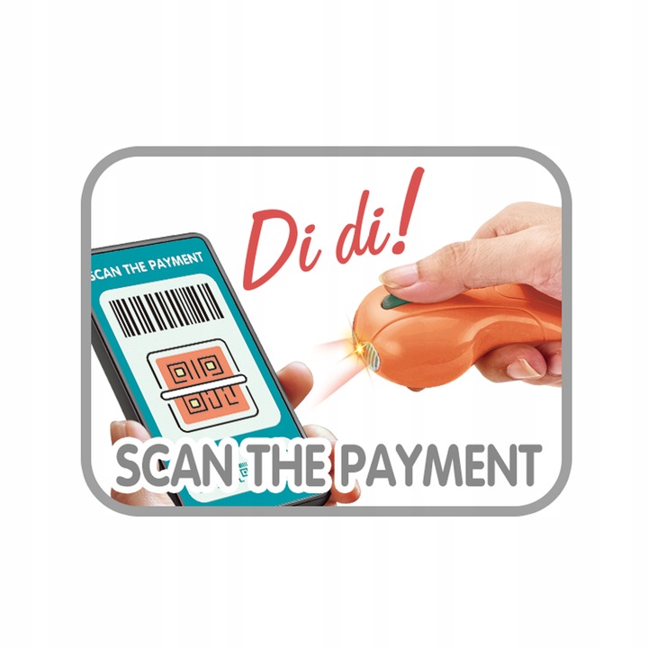 DUŻA KASA FISKALNA Sklepowa DLA DZIECI KALKULATOR Skaner KOSZYK MATADI AKC