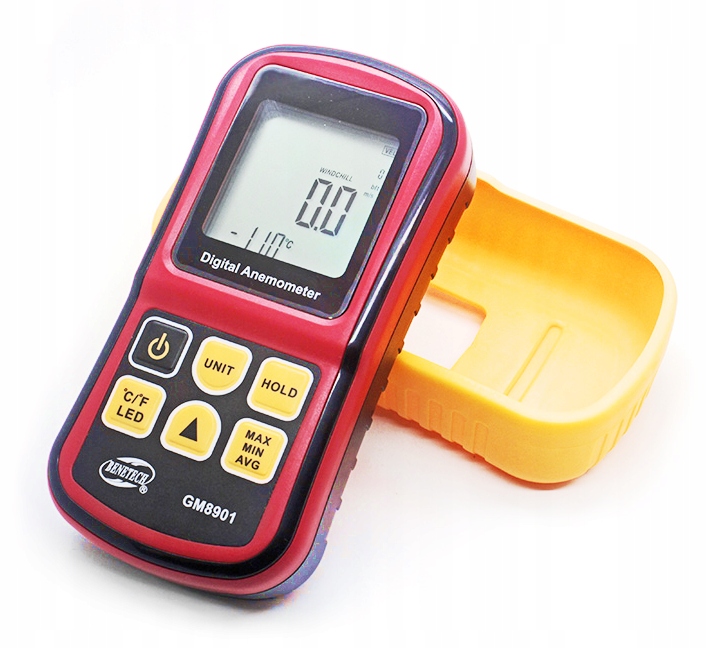 ANEMOMETR WIATROMIERZ POMIAR PRĘDKOŚCI POWIETRZA MIERNIK WIATRU TEMPERATURY