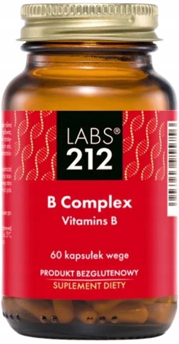 B Complex Labs212 60 kaps. Zmęczenie Prawidłowy stan błon śluzowych Biotyna