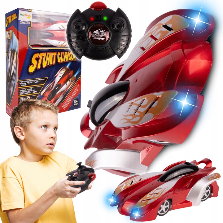 SAMOCHÓD JEŻDŻĄCY PO ŚCIANACH AUTO WYŚCIGÓWKA NA PILOTA ZDALNIE STEROWANE