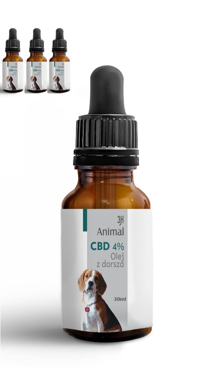 CBD 4% OLEJEK KONOPNY DLA PSÓW PSA KOTÓW KOTA 30ml FULL SPECTRUM CERTYFIKAT