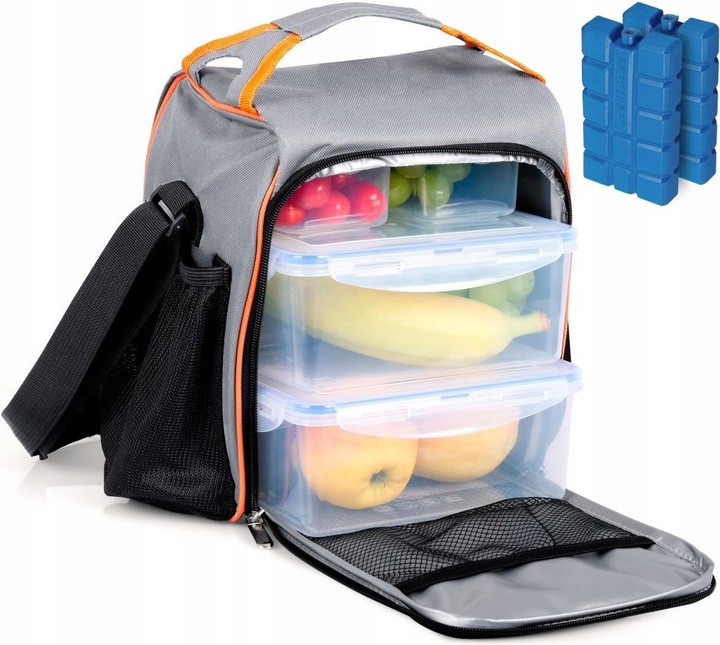 Torba termiczna lodówka Z POJEMNIKAMI LUNCHBOX termoizolacyjna TL09+Wkłady