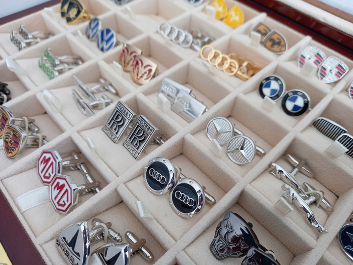 Srebrne spinki do mankietów koszuli Ptak Sowa