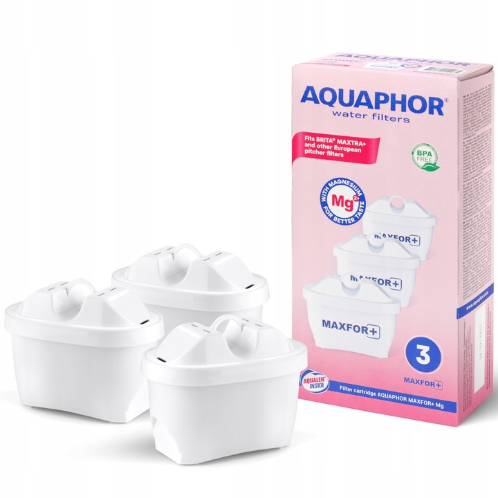 Zesatw 6 x Wkład filtr do wody AQUAPHOR 3x Maxfor+ i 3x Maxfor+ z magnezem