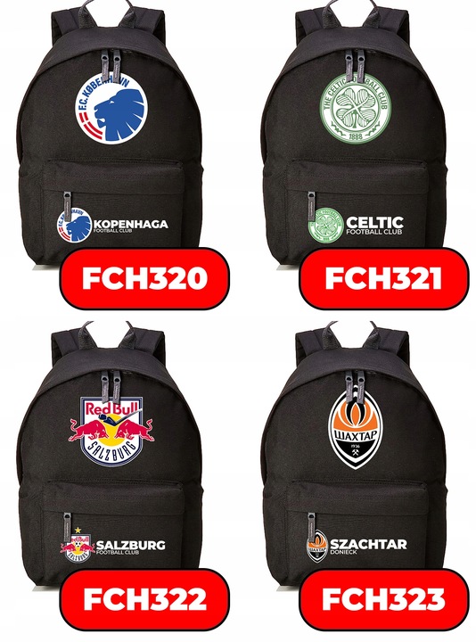 Plecak Szkolny Czarny FC BARCELONA Kluby Piłkarskie Piłkarze Sportowe Wzory