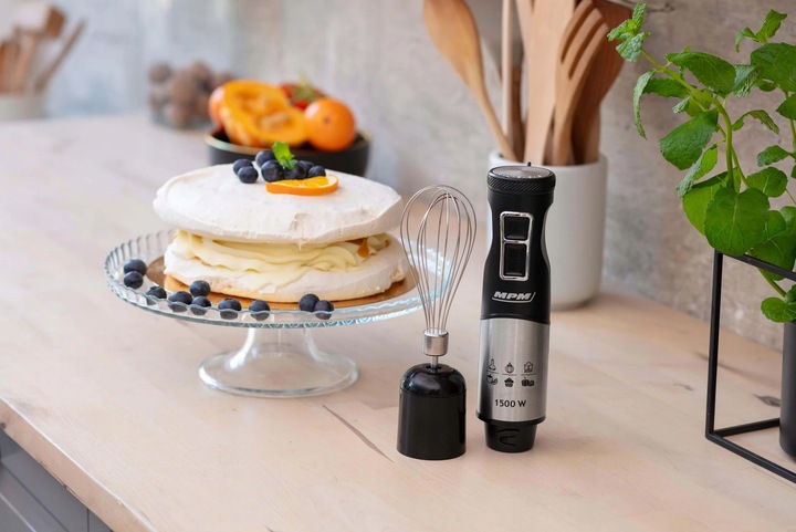 Blender ręczny MPM MBL-34M 1500W Funkcja Turbo Stal nierdzewna Czarny