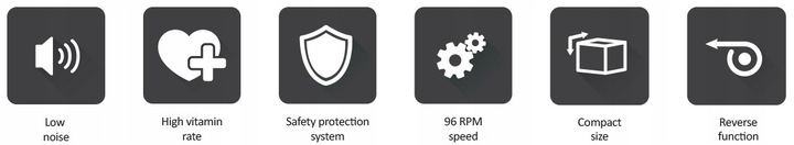 WYCISKARKA WOLNOOBROTOWA MOCNA DO WARZYW I OWOCÓW FE1090W 150W