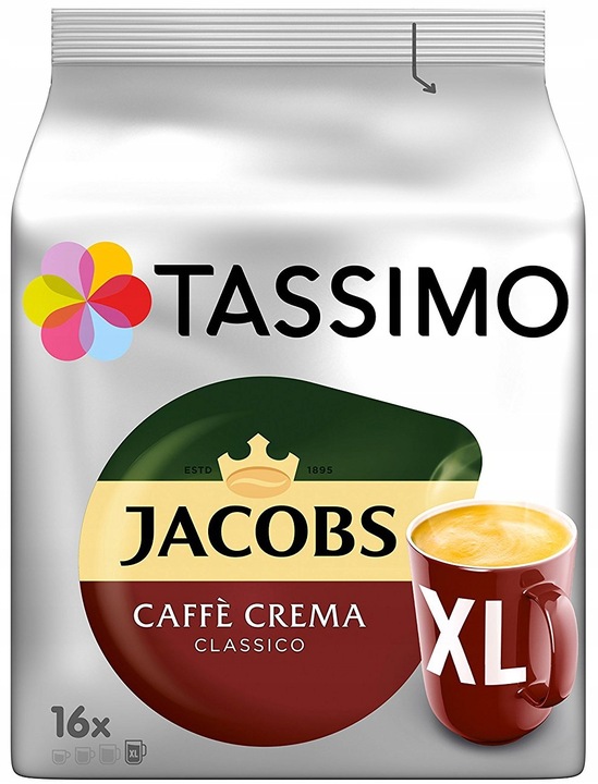 Kapsułki TASSIMO Jacobs Crema Classico XL 3x 16