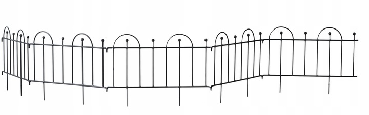 Metalowy płotek ogrodowy, pełny pręt fi 8, fi10, ogrodzeniowy, palisada P1