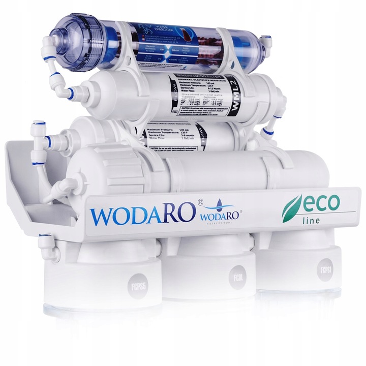 Filtr Wody RO7 WODARO ECO Odwrócona Osmoza Jonizator 75GPD Filtr Pod Zlew