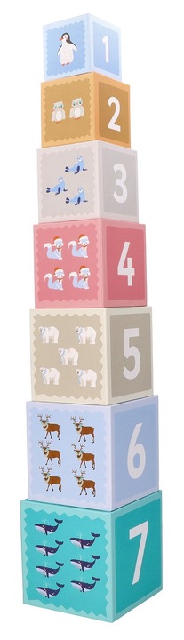 Piramida z kubeczków zwierzęta arktyczne