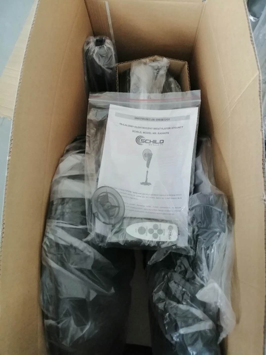 LCD WIATRAK PODŁOGOWY WENTYLATOR STOJĄCY PILOT XXL SOLIDNY I MOCNY SCHILD