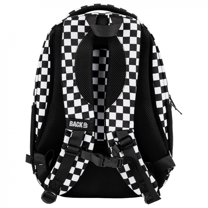 ZESTAW 3 el. Plecak szkolny młodzieżowy BackUP 26 L kratka, SZACHOWNICA