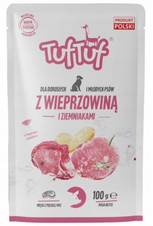 TUF TUF KARMA MOKRA SASZETKA 40X100G 65% MIĘSA