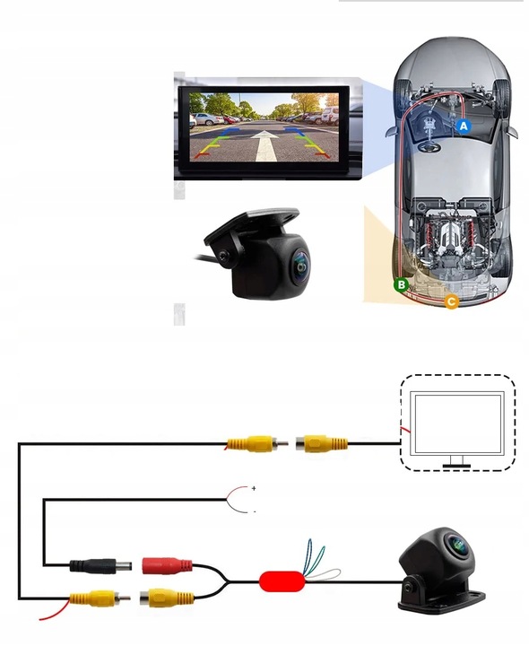 Kamera Cofania AHD 1080P 170 stopni rybie OKO