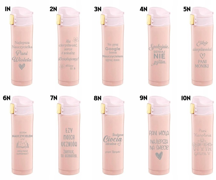 Kubek Termiczny z grawerem 420ml Twój Tekst dla Nauczyciela prezent